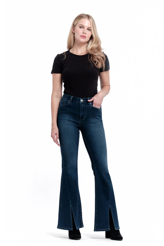 32" Better Butter Flair Jean w/ Front Slit Hem