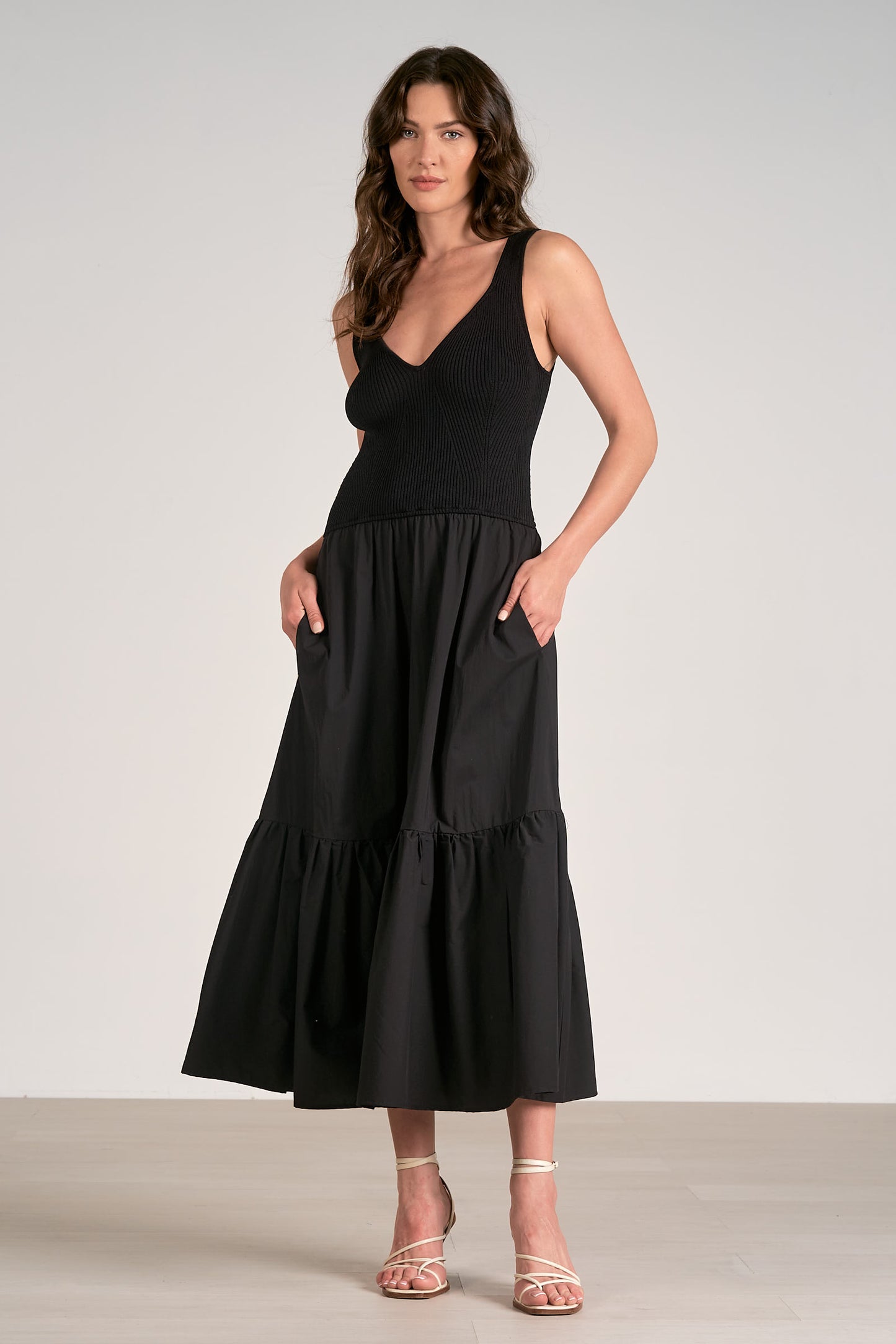Maxi Tank Mixed Media Dress