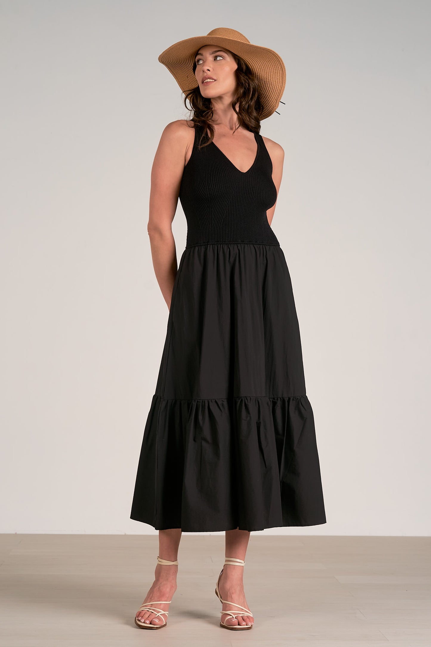 Maxi Tank Mixed Media Dress