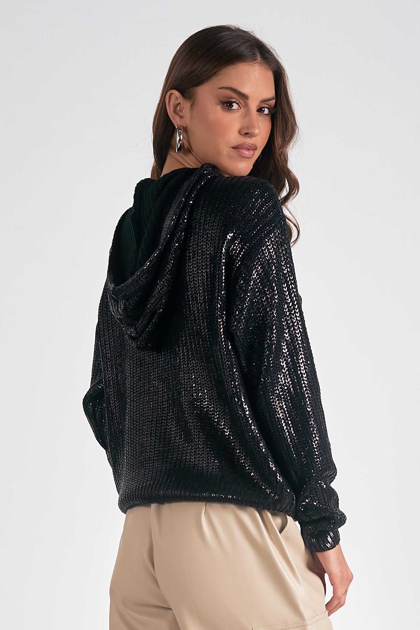 Shimmer Knit Hoodie