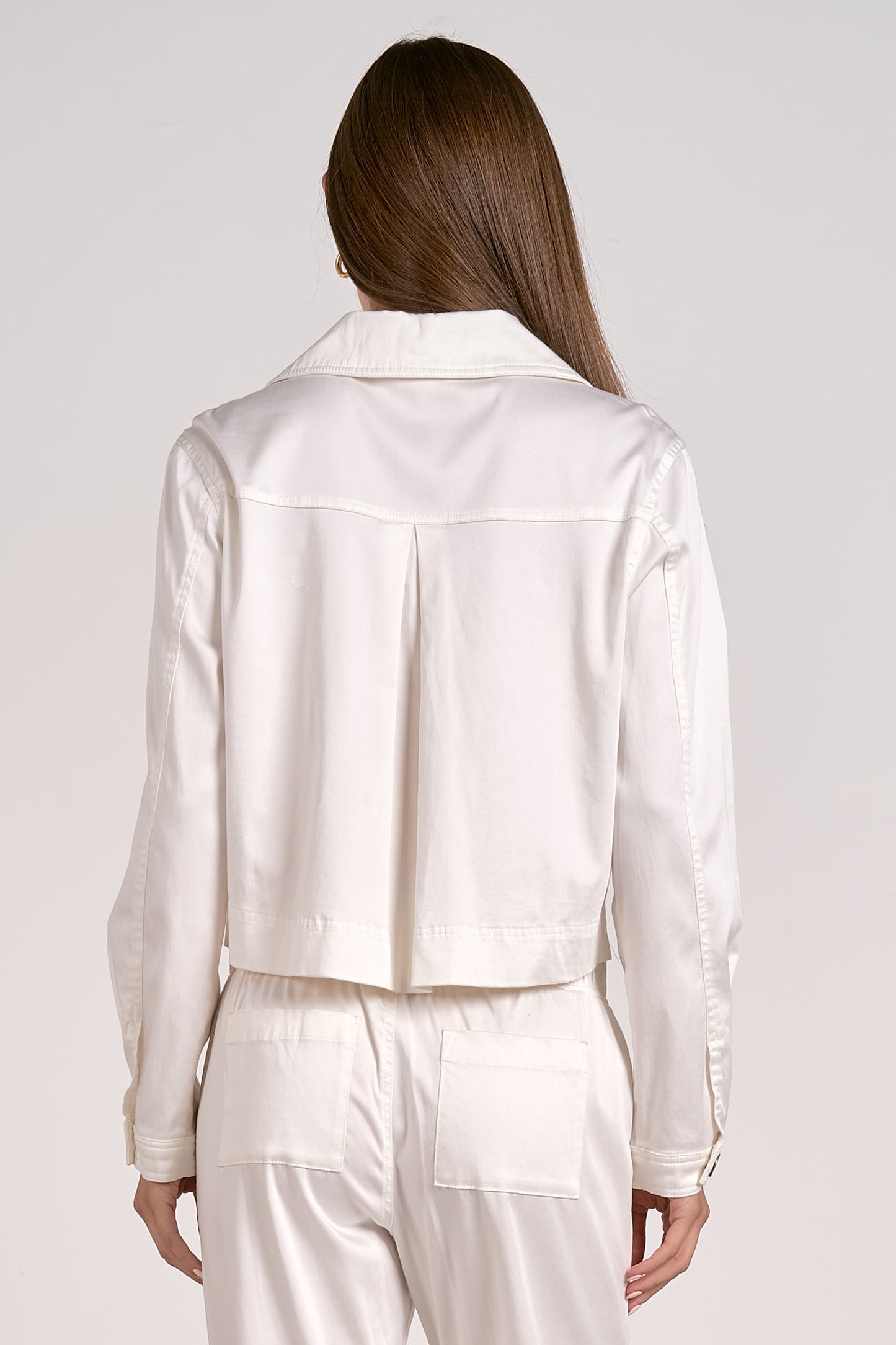 Cropped Button Down Jacket