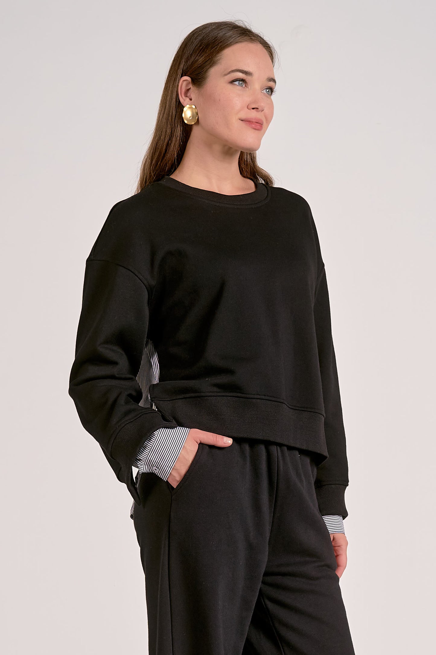 Mixed Media Sweatshirt