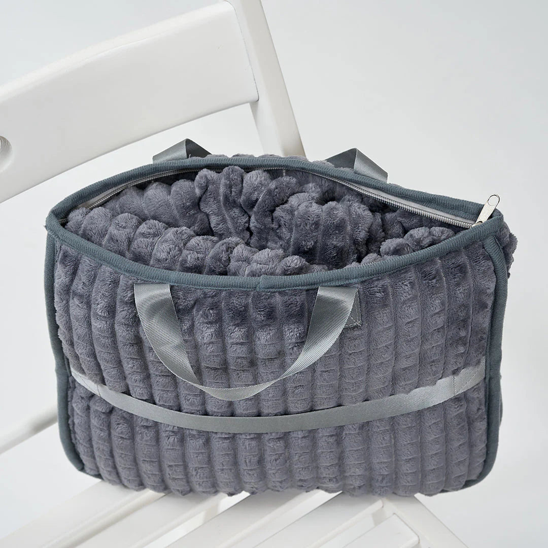 Travel Cozy 4-in-1 Plaid Luxury Velour Blanket - Pillow