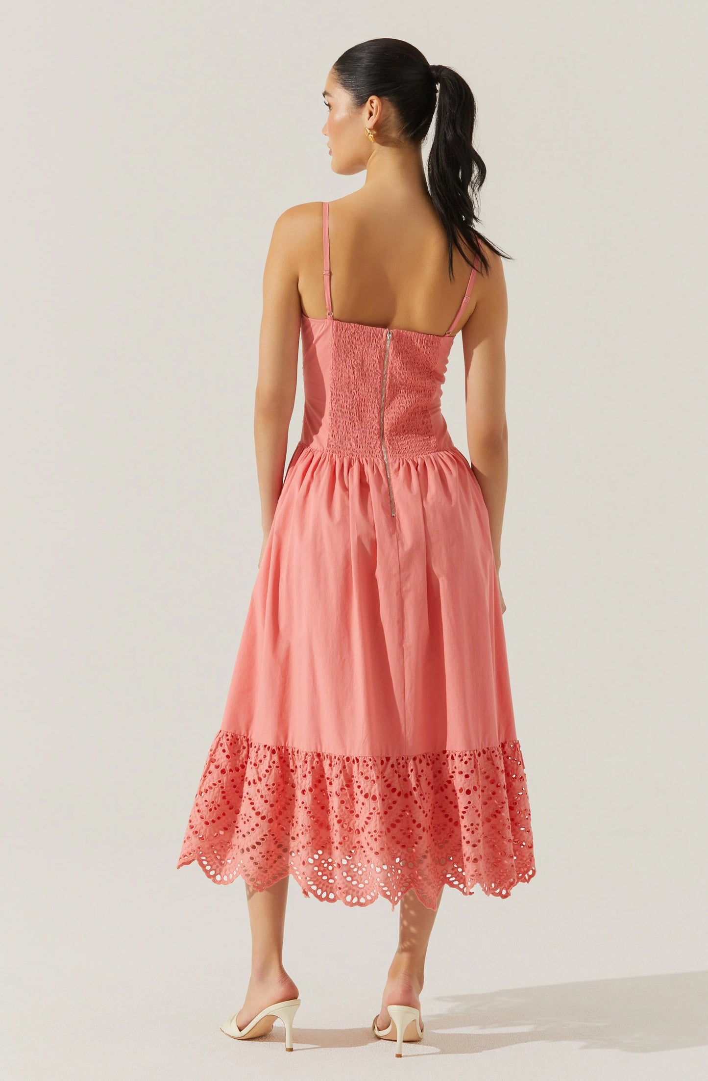 Eyelet Midi Dress