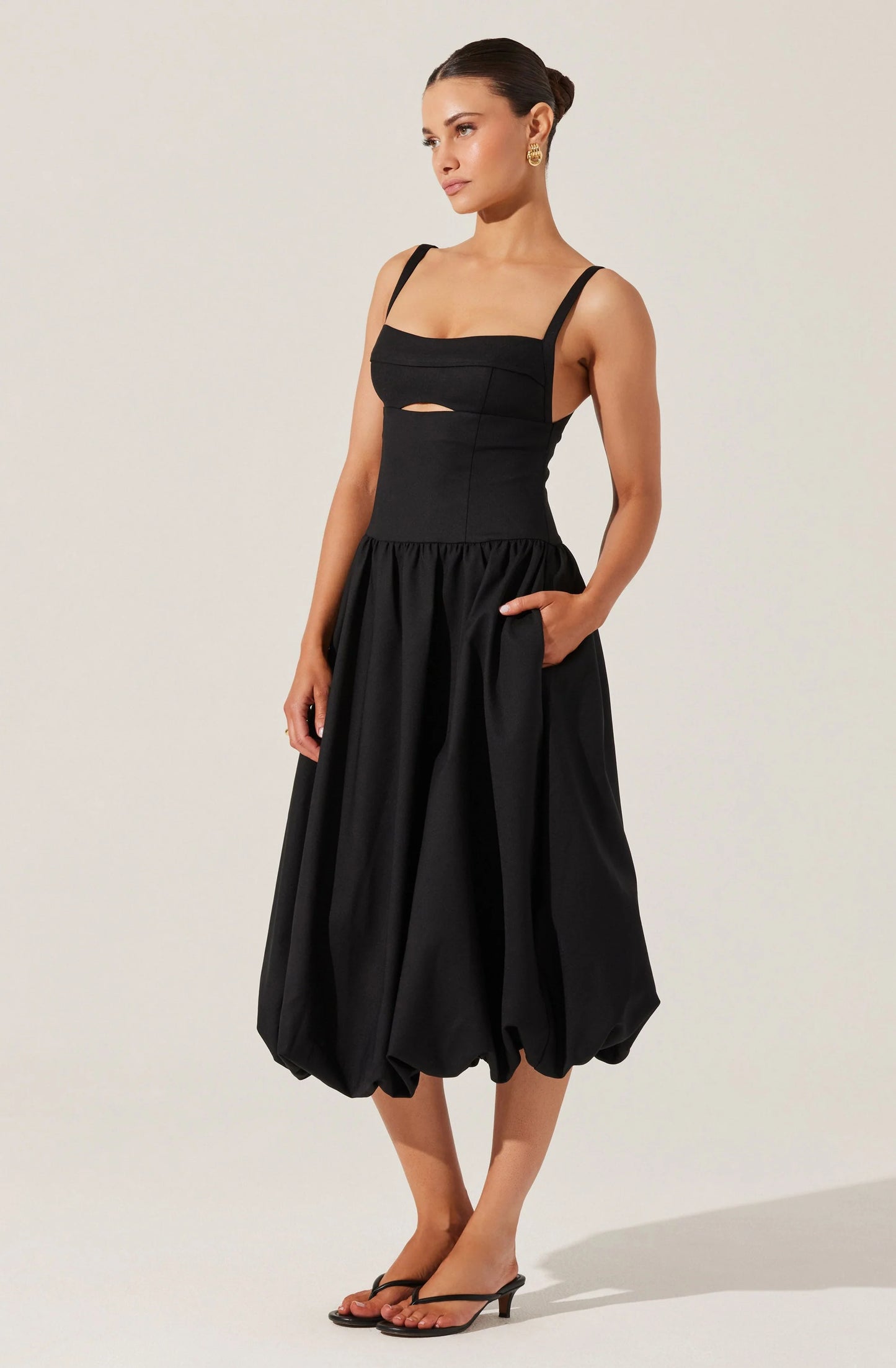 Sleeveless Bubble Midi Dress