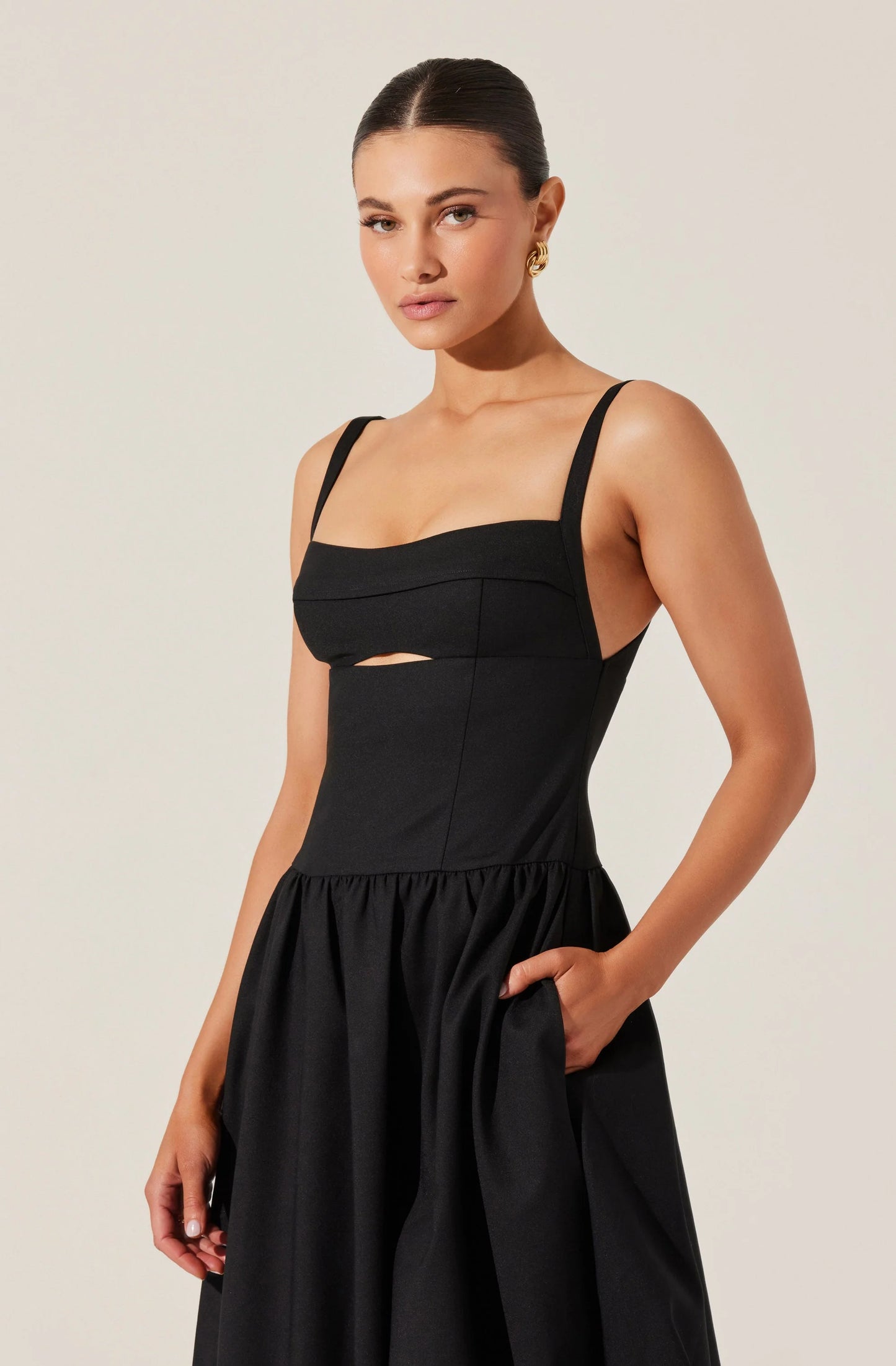 Sleeveless Bubble Midi Dress