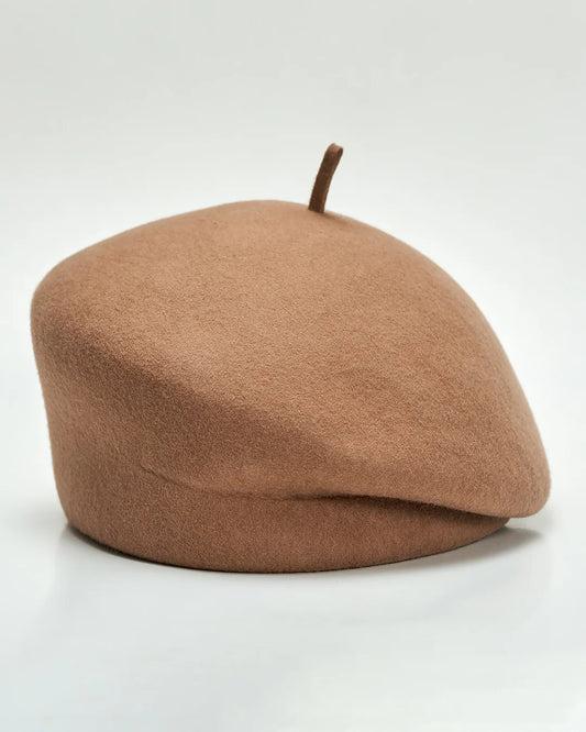 Felted Virgin Wool Teardrop Beret Hat