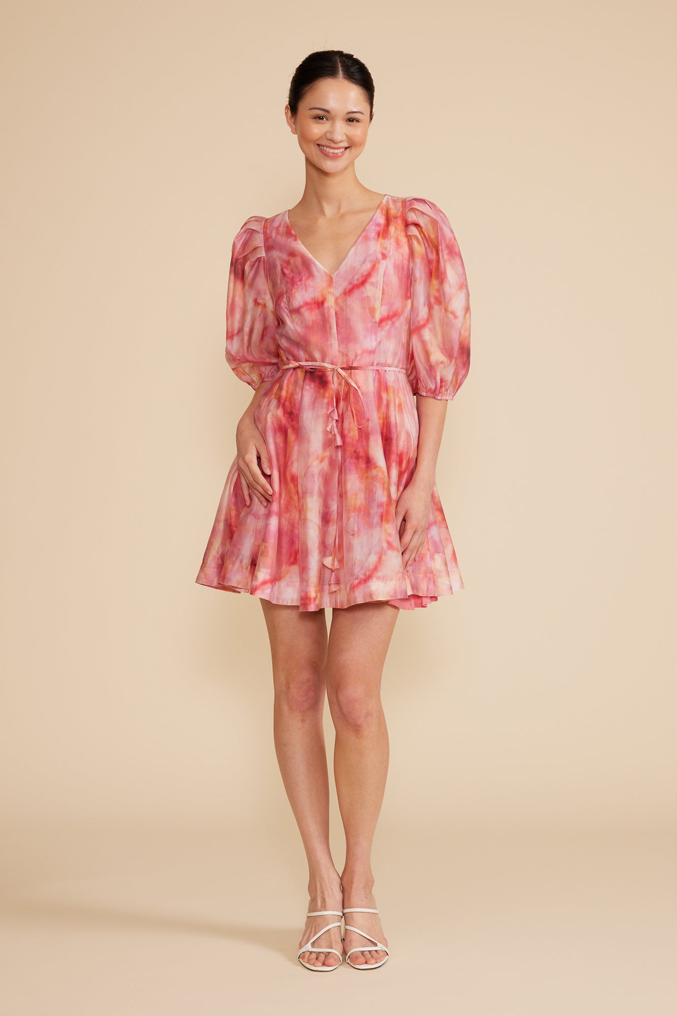Puff Sleeve Mini Dress