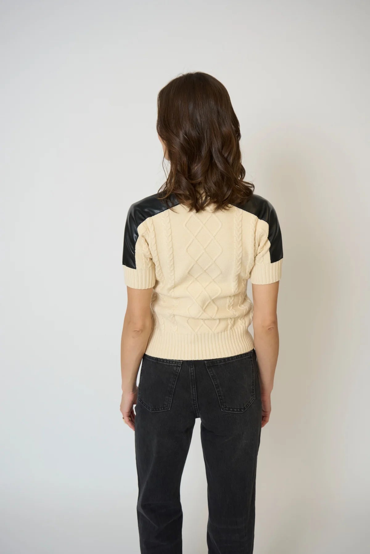 Naomi Short Sleeve Cable T-Neck