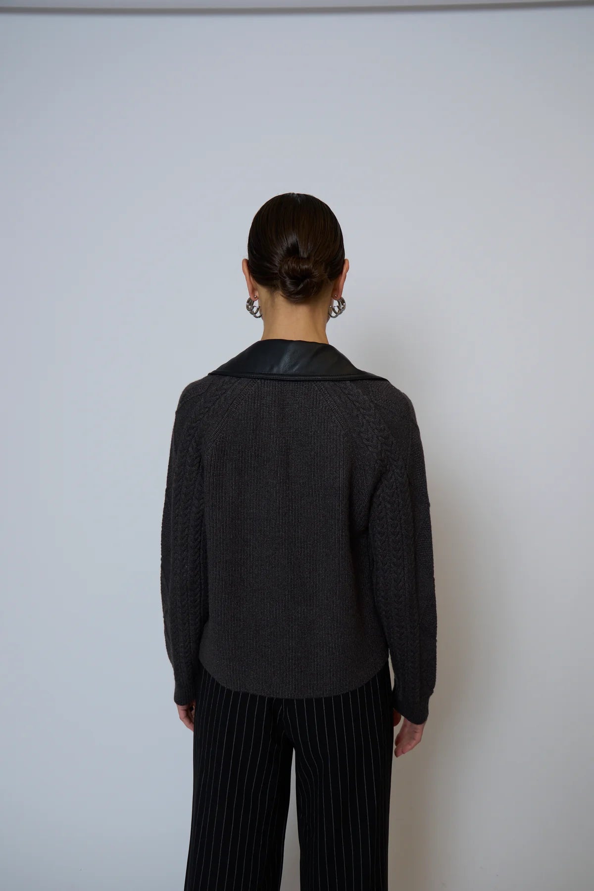 Sweater Combo Trench Jacket
