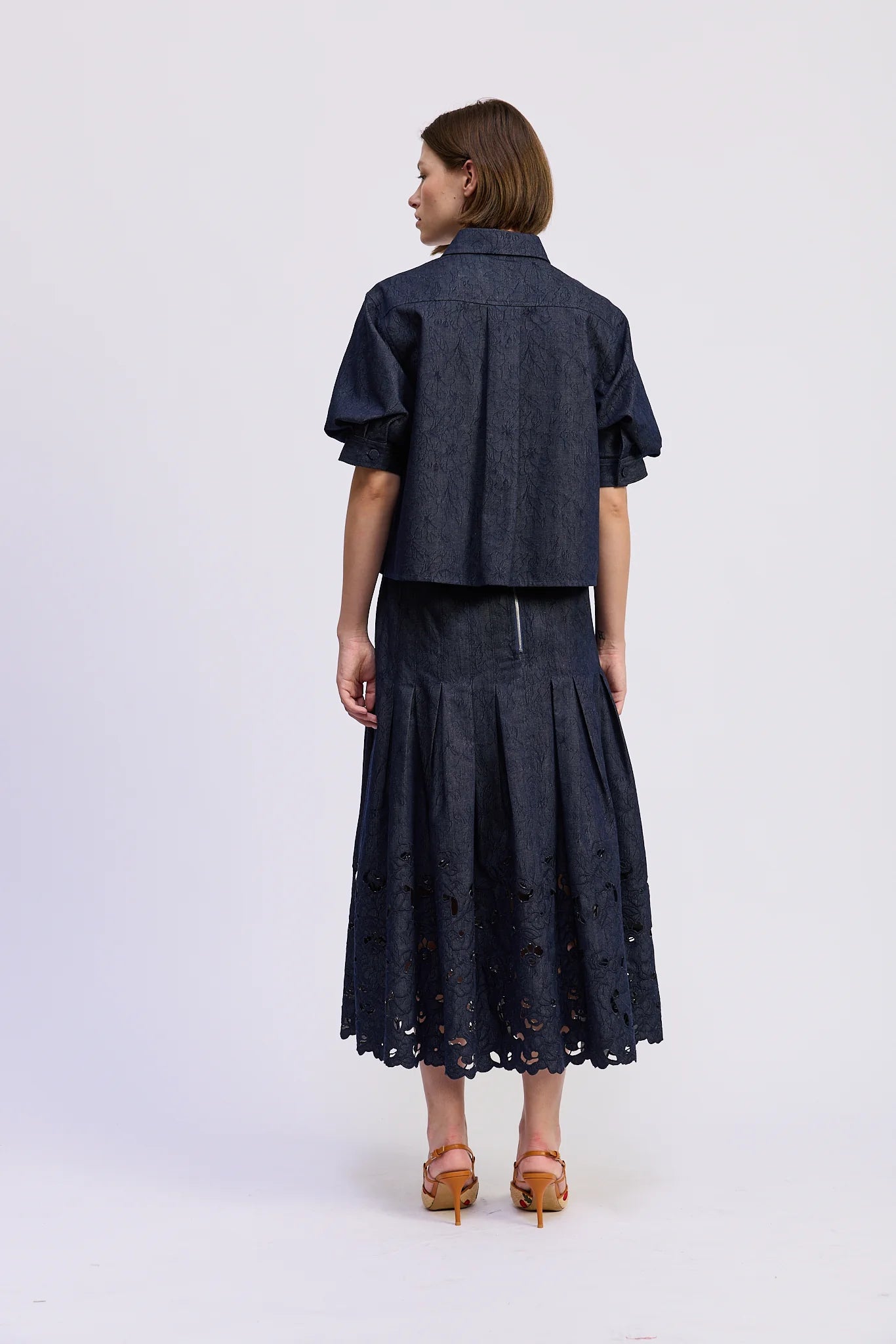 Darby Pleated Midi Skirt