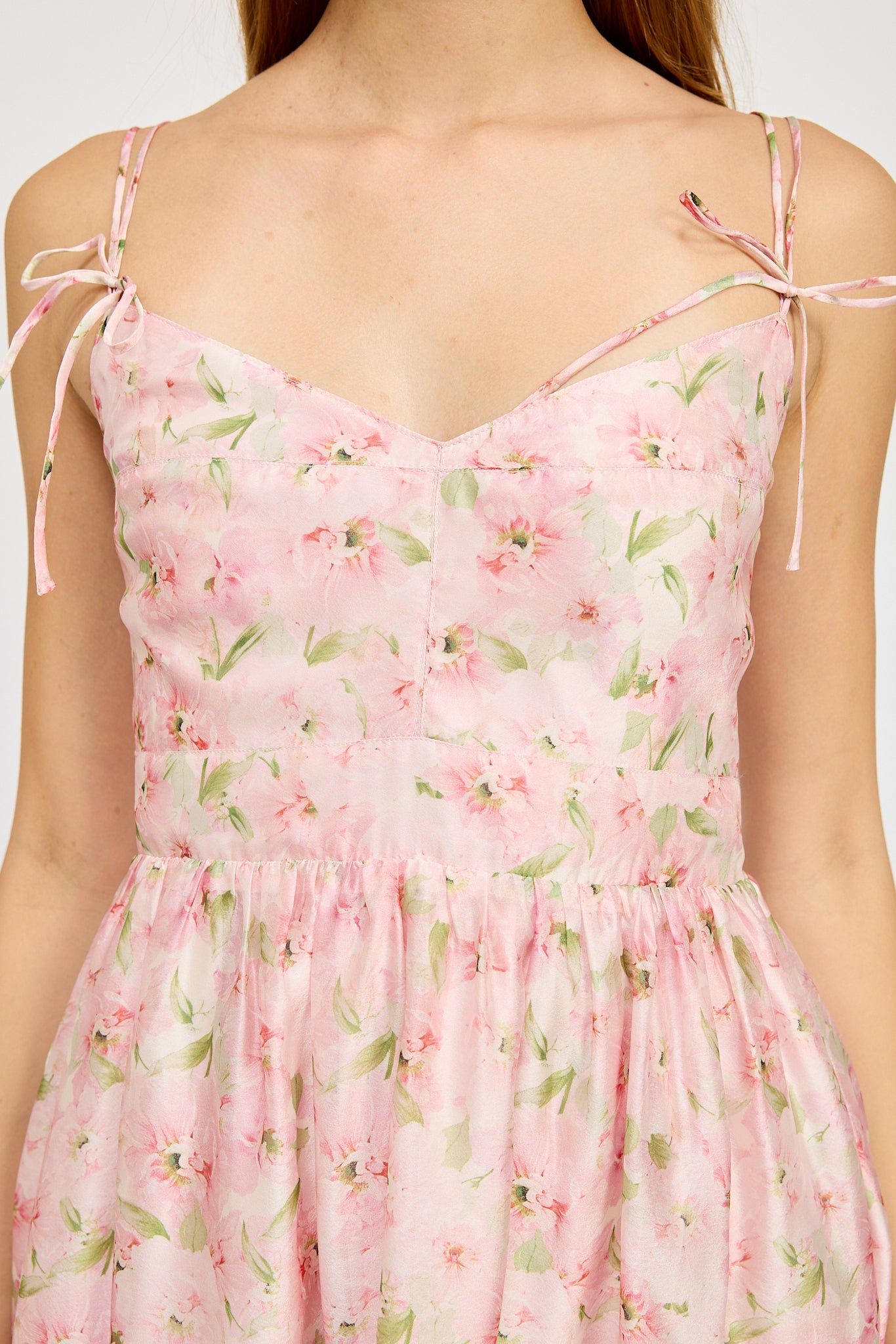 Floral Chiffon Midi Dress