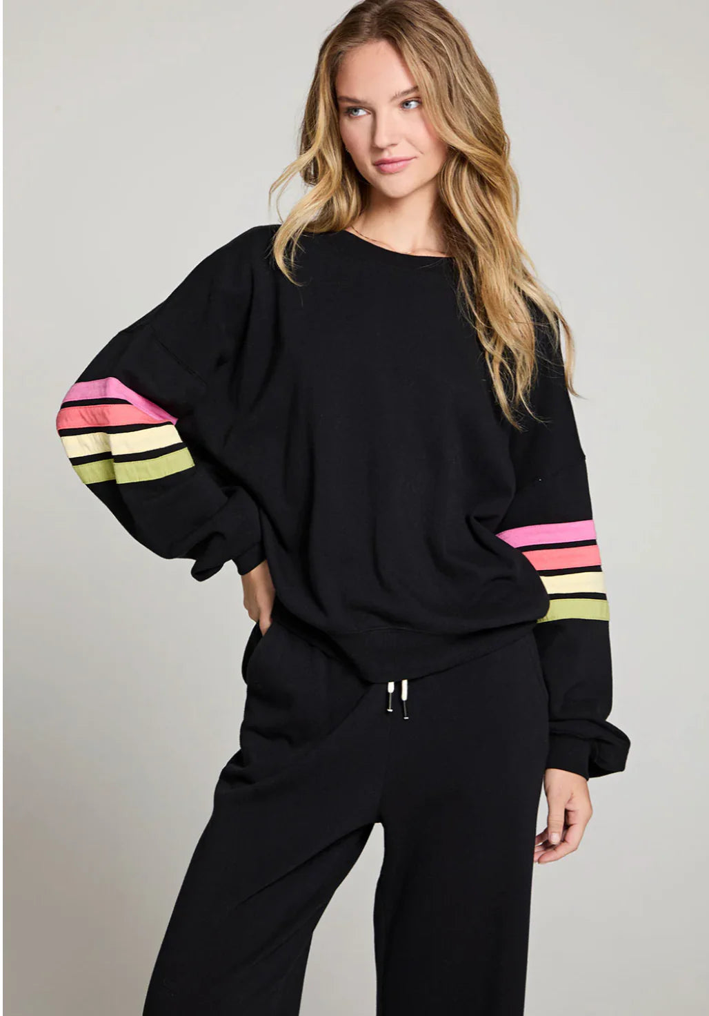 Rainbow Strappings Long Sleeve Pullover