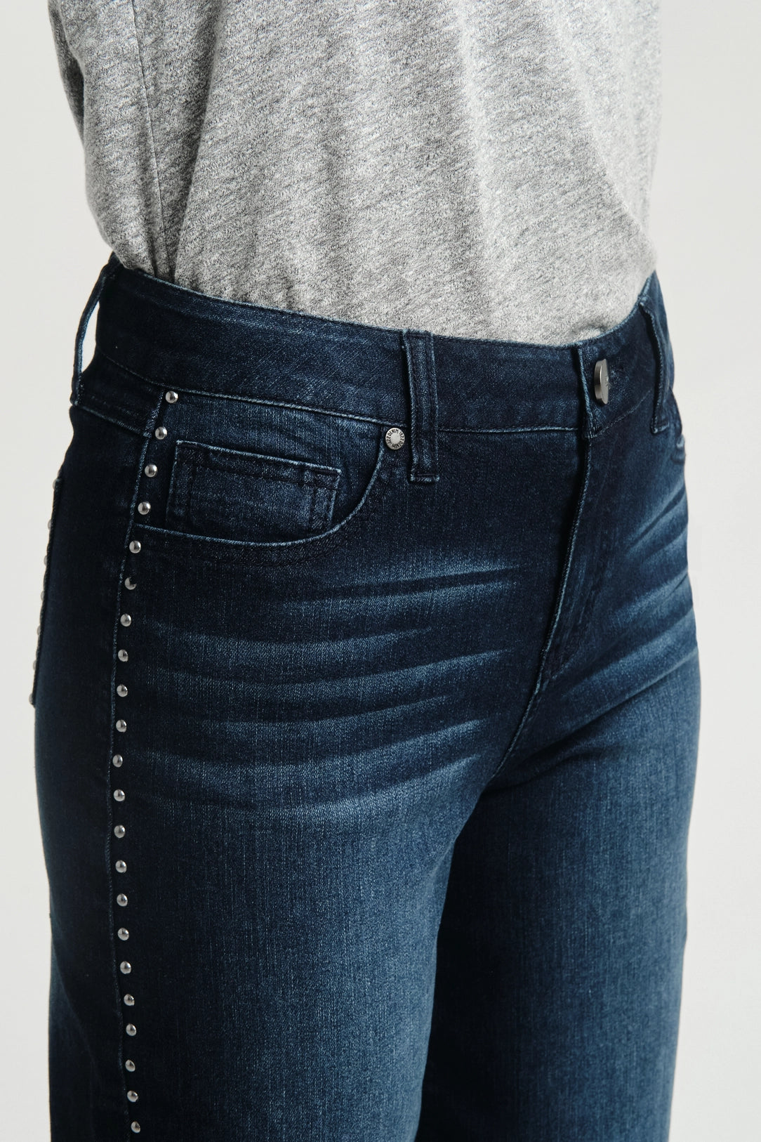 33" Wide Leg Jean w/ Silver Studs