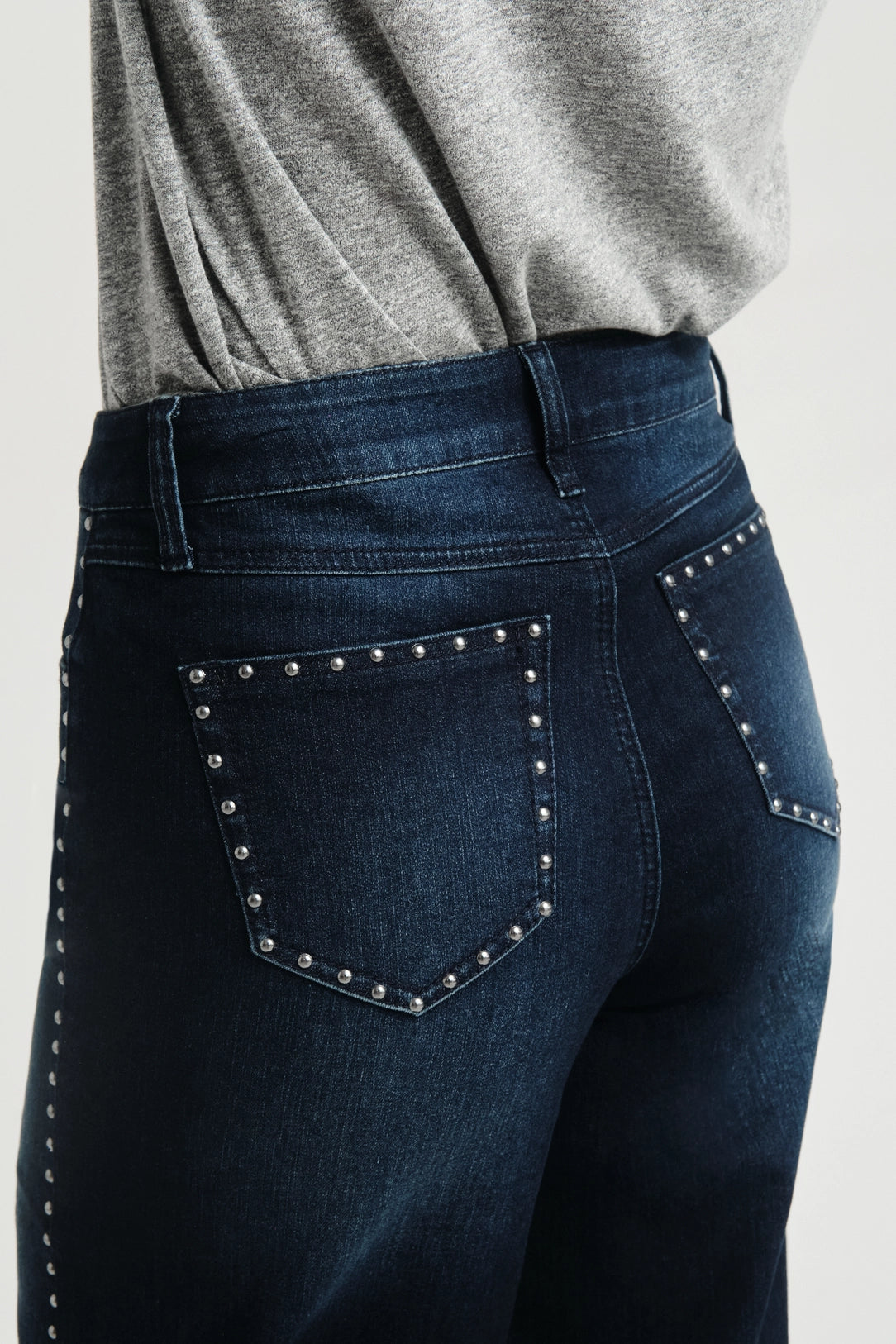 33" Wide Leg Jean w/ Silver Studs