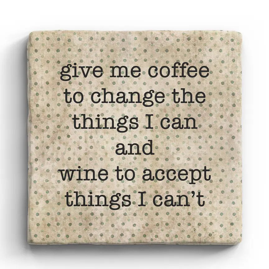 Coffee & Wine - Marble Coaster