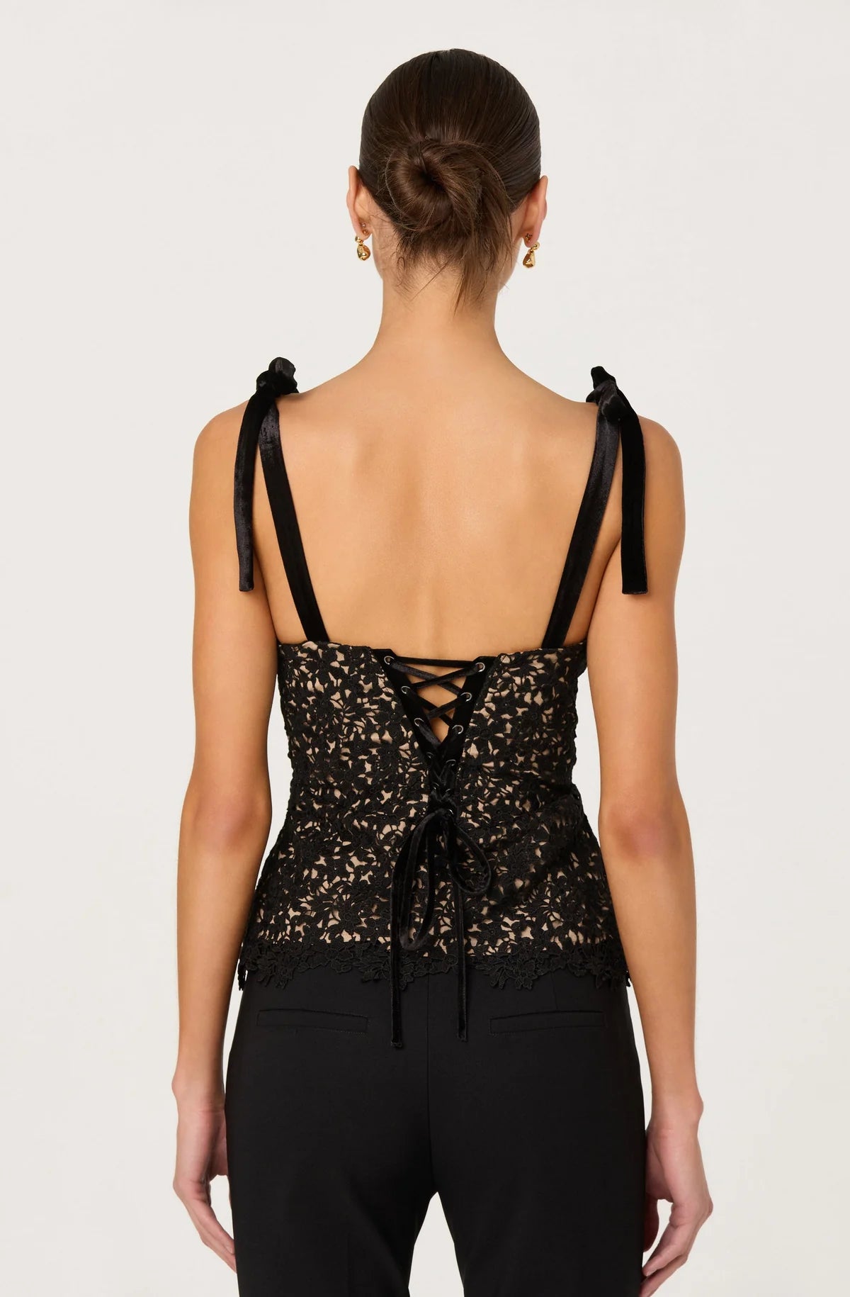 Donne Floral Lace Bustier Top