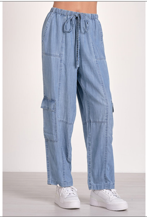 Lightweight Denim Cargo Pants