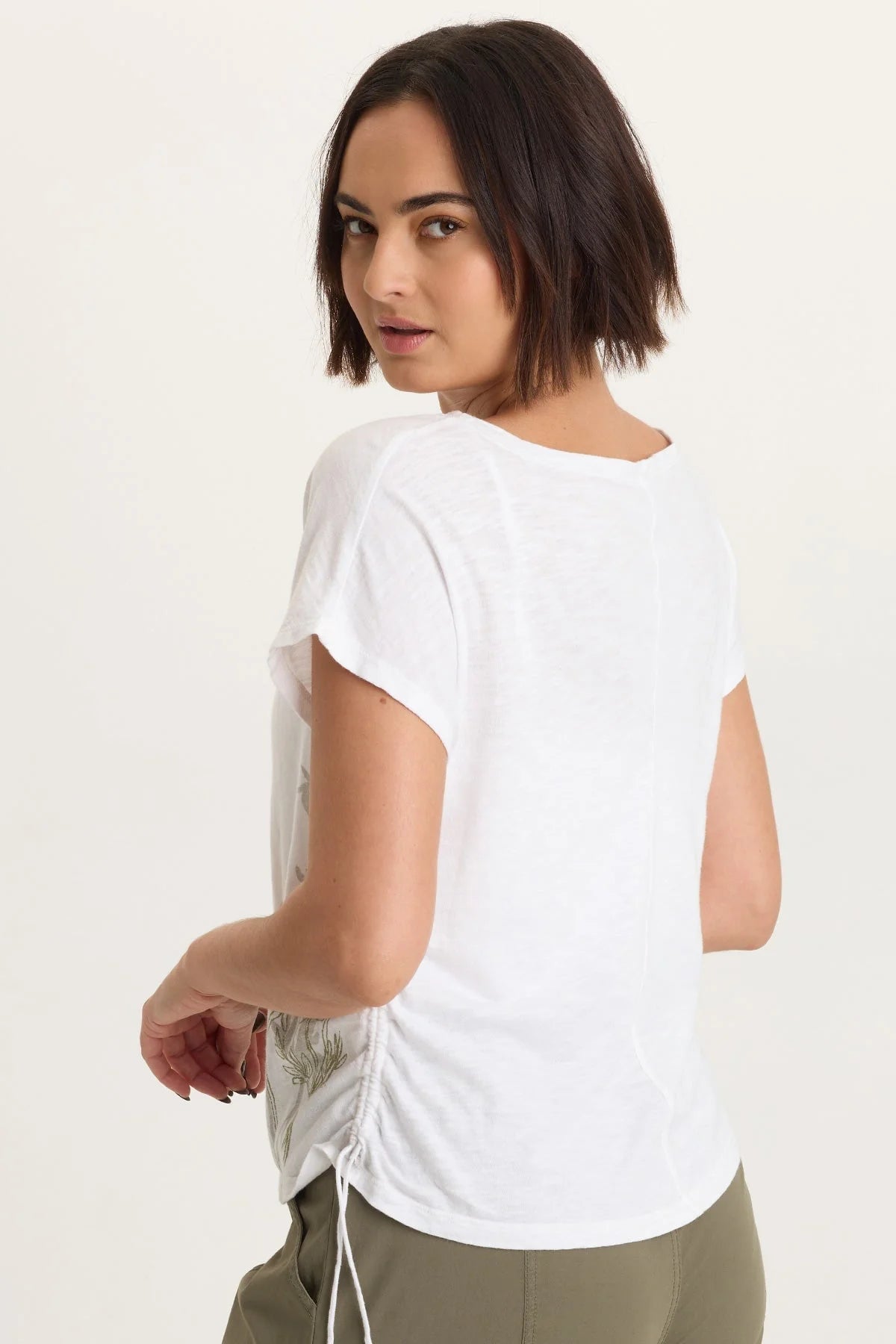 Printed Cohn Jersey Boatneck Tee