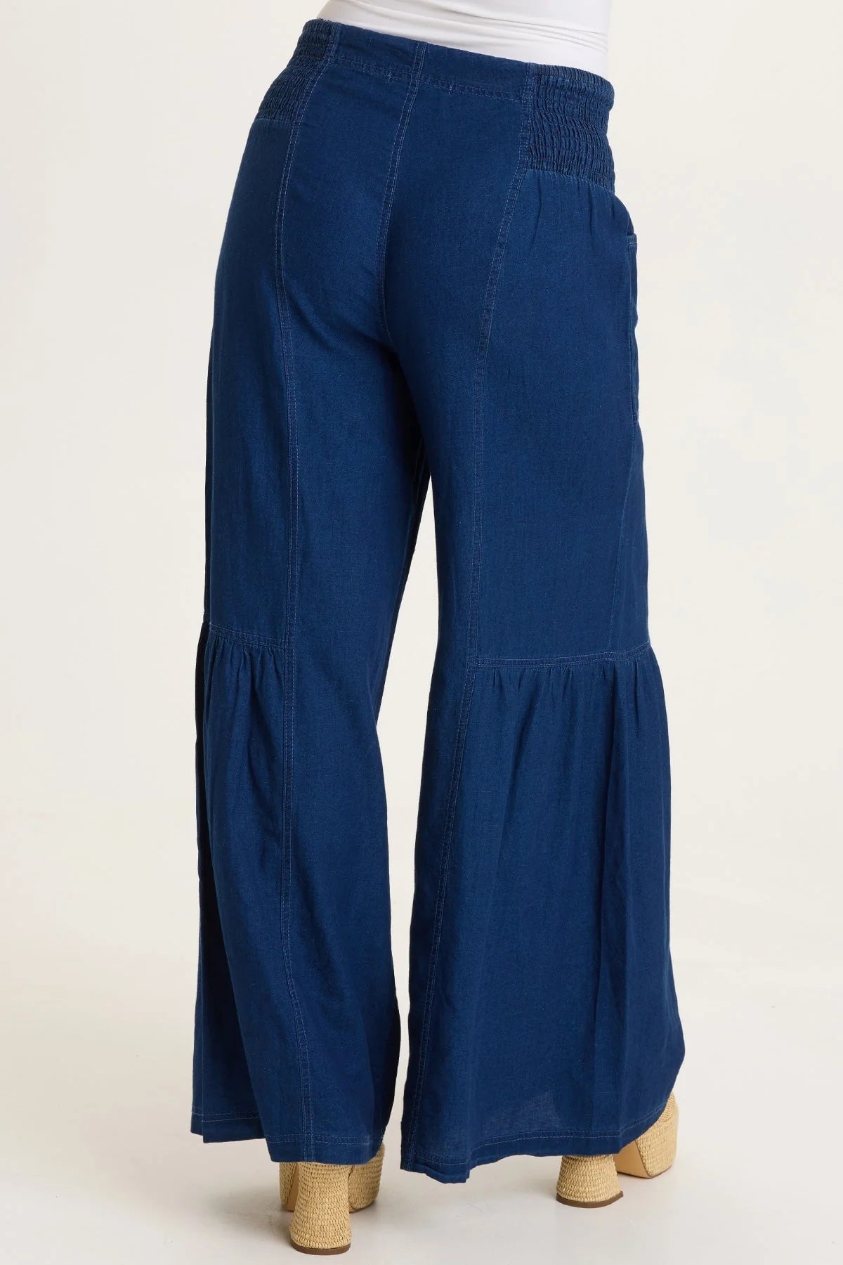 Zain Twill Tiered Wide Leg