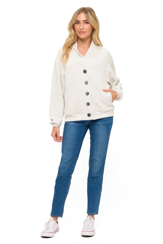 Oversized Collared Cardigan