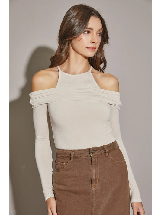 Off Shoulder Layered Crop Top