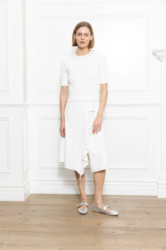 Pearl Jewel Neck Sweater