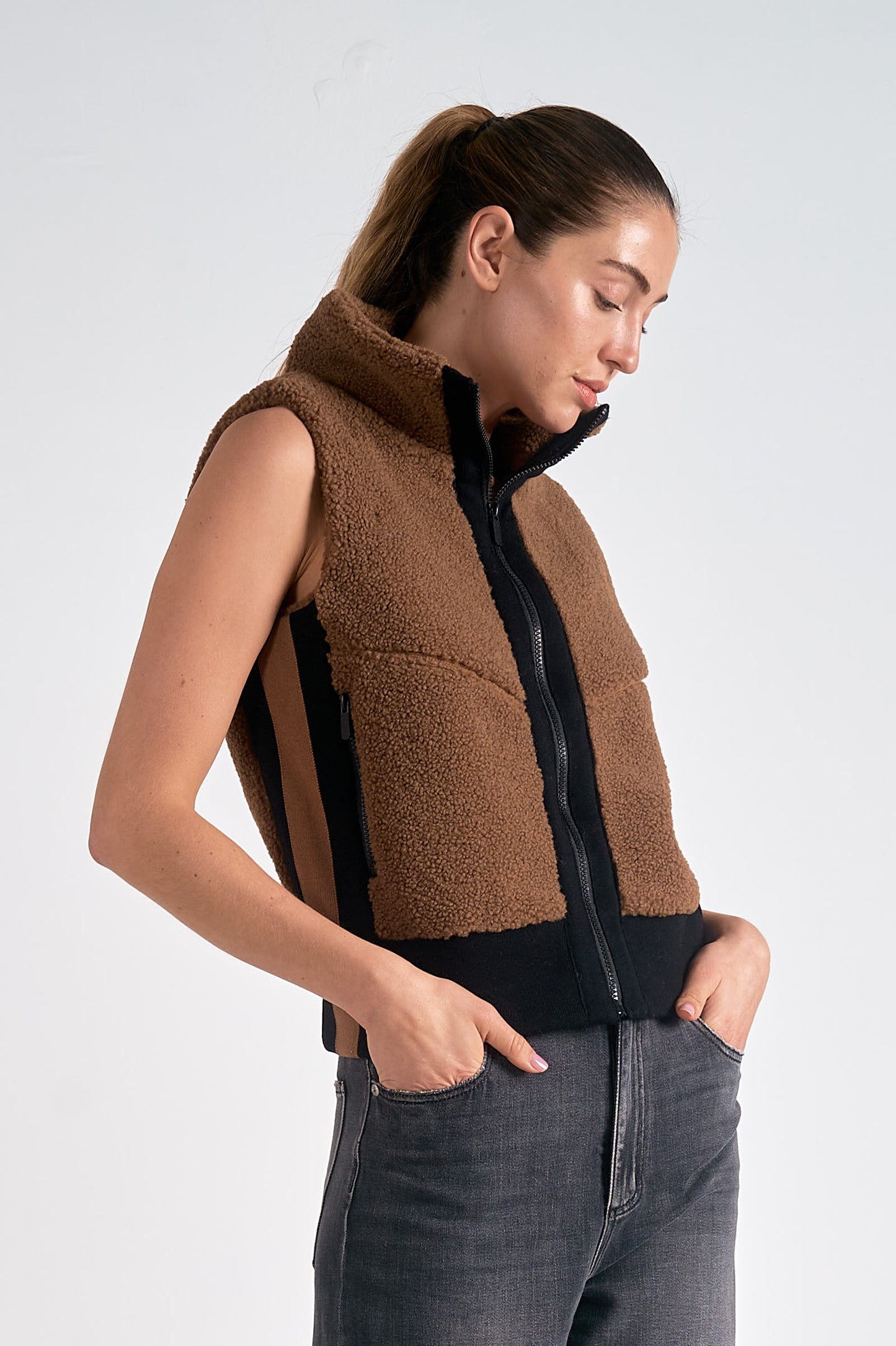 Teddy Zip Up Vest