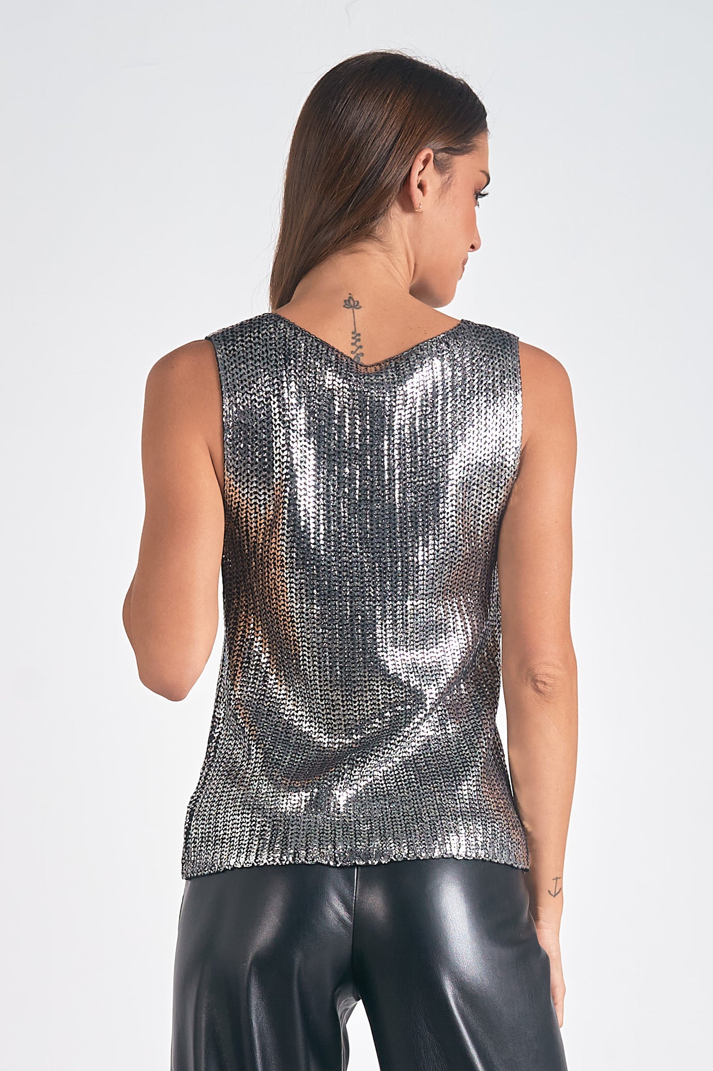 Metallic Sweater Tank