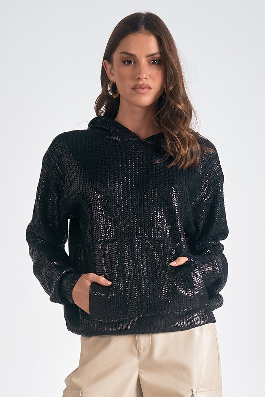 Shimmer Knit Hoodie