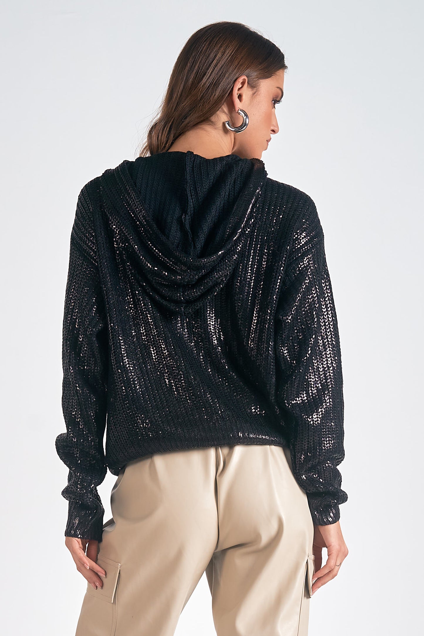 Shimmer Knit Hoodie