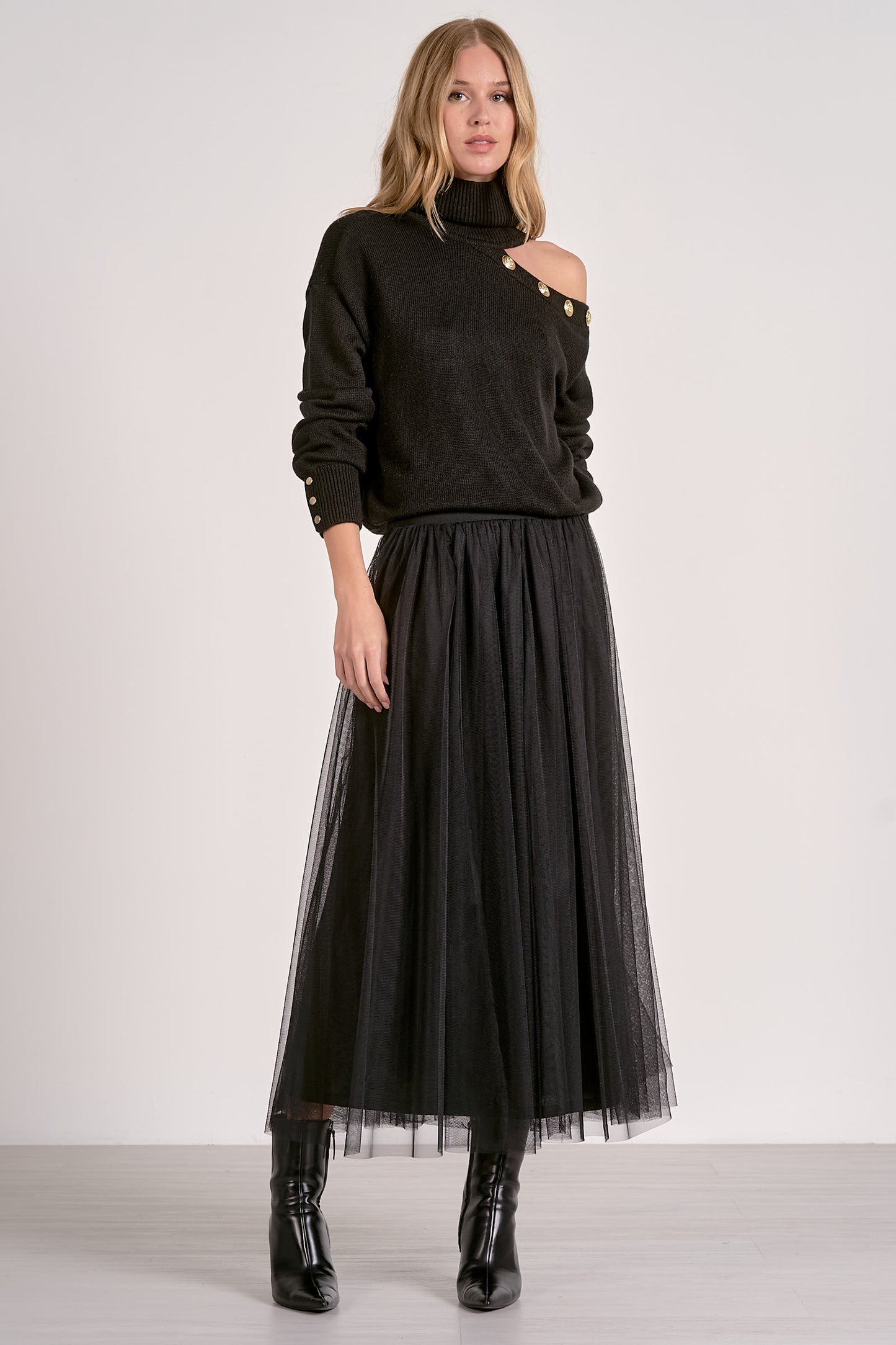 Open Shoulder Sweater