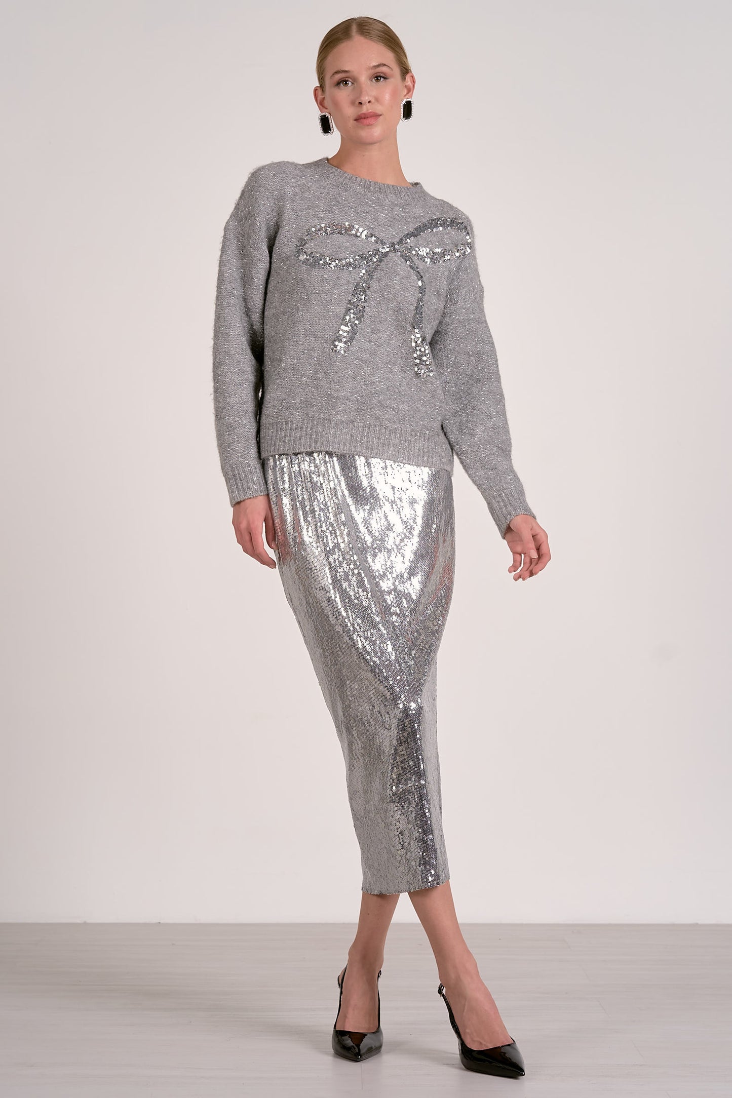 Silver Bow Sweater