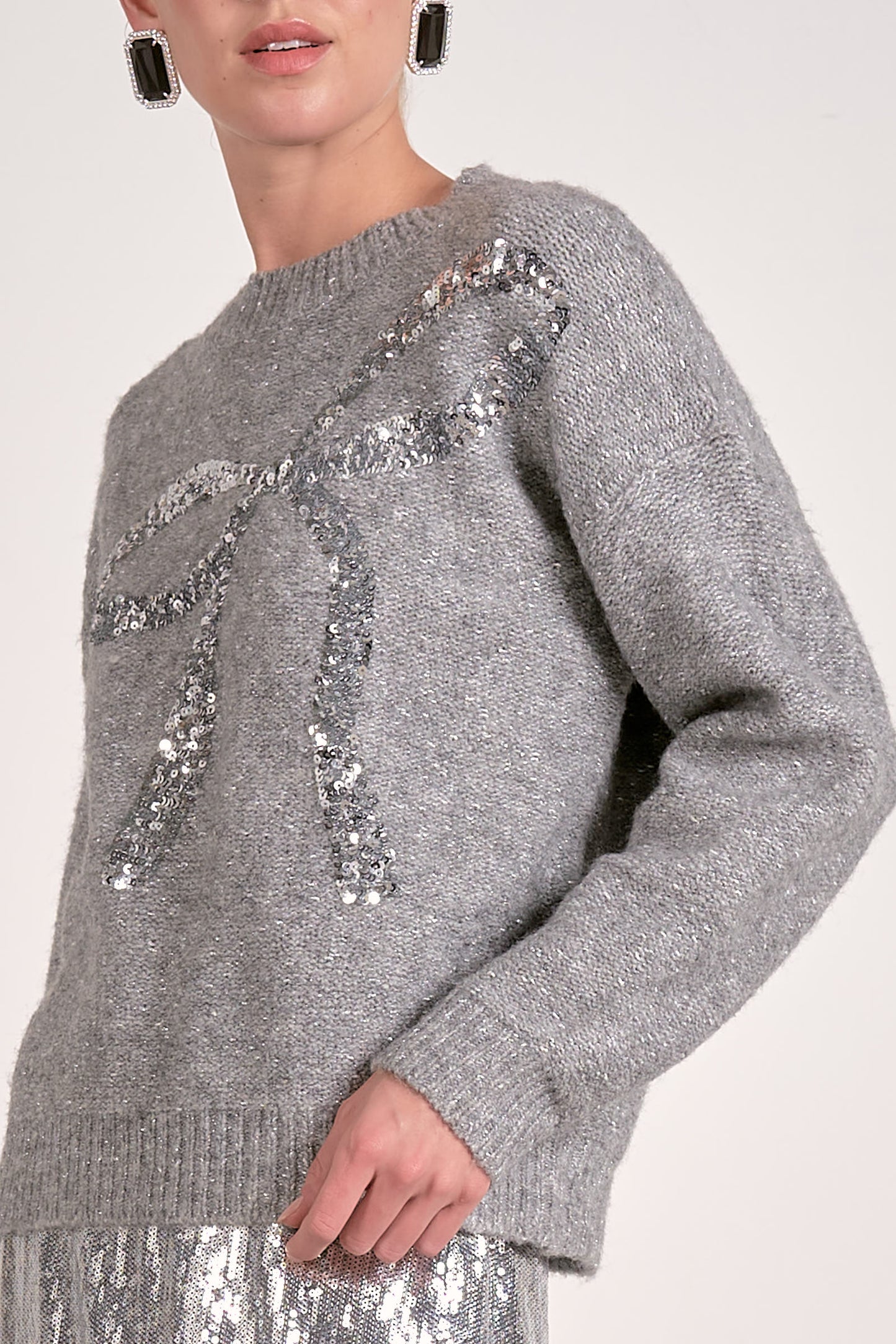 Silver Bow Sweater