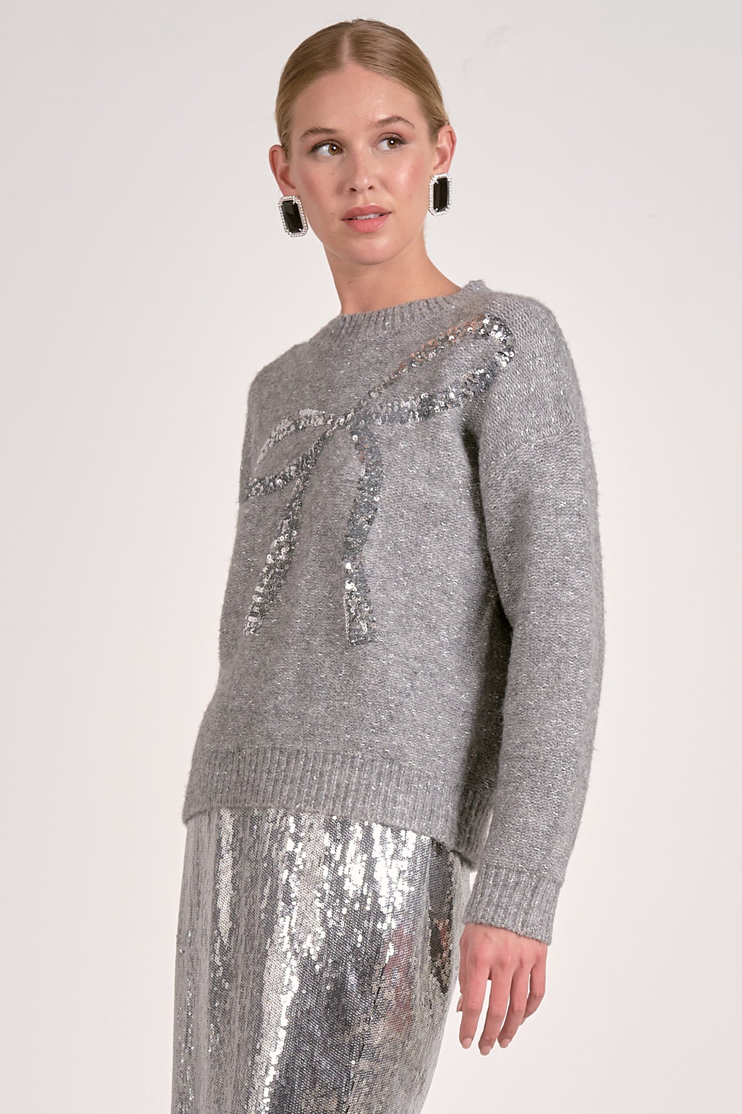 Silver Bow Sweater