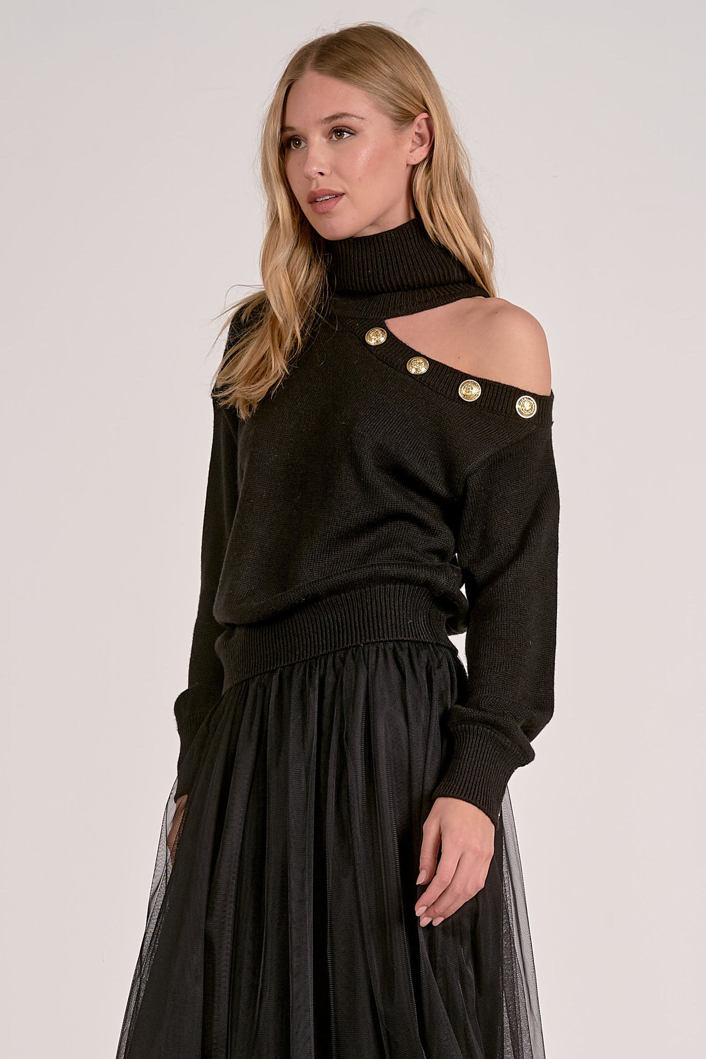 Open Shoulder Sweater