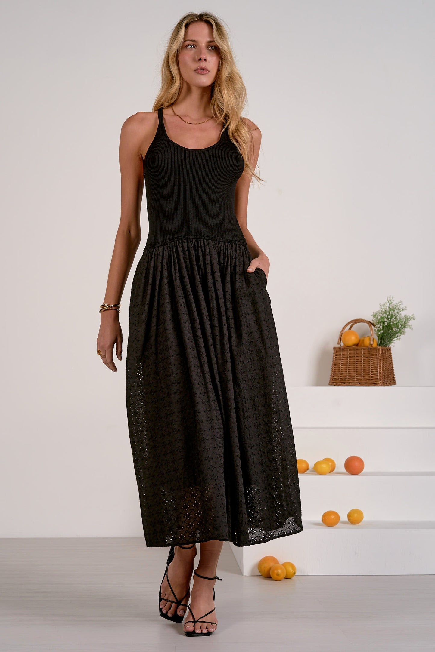 Sally Mixed Media Dress