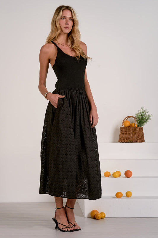 Sally Mixed Media Dress