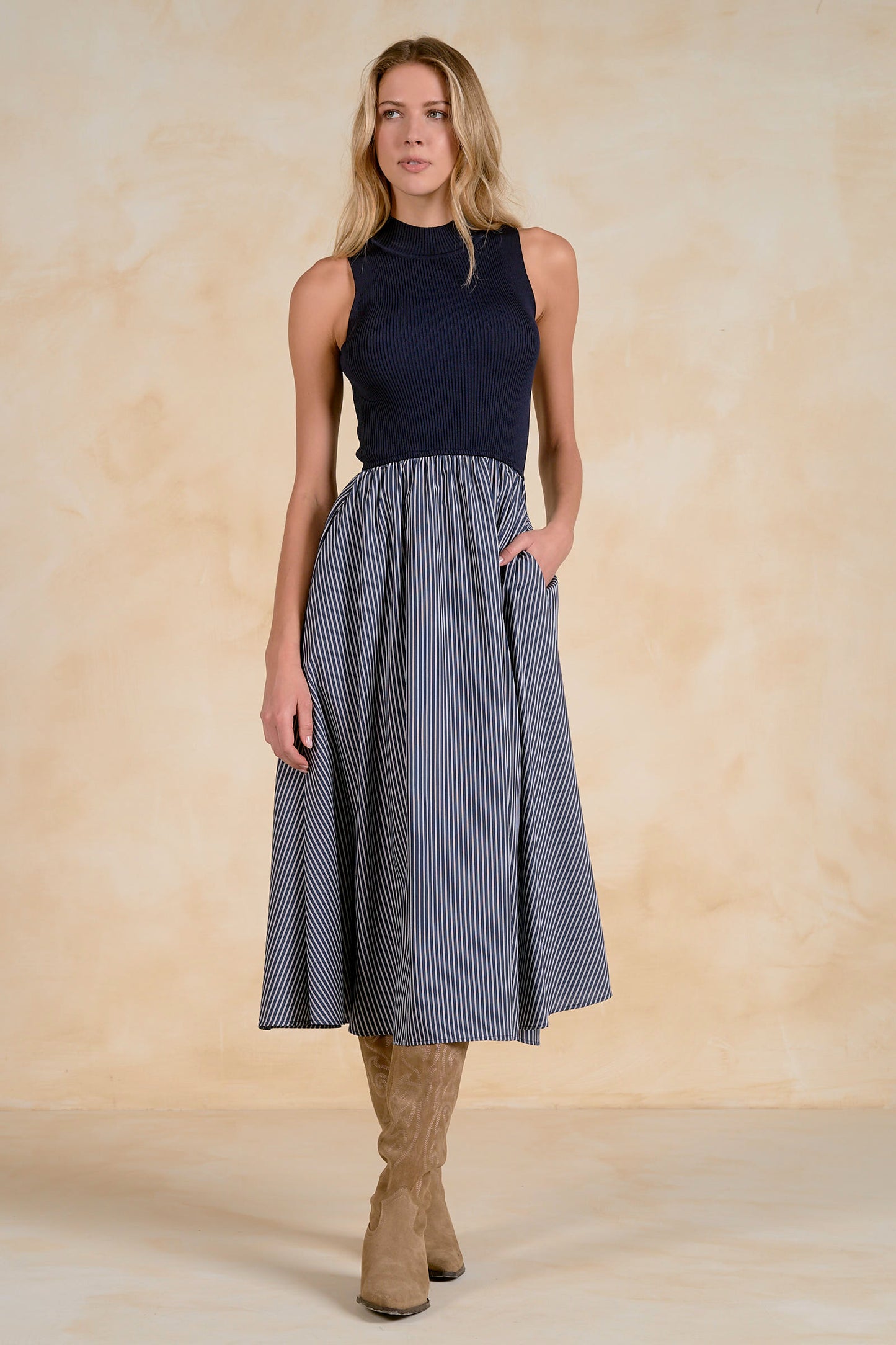 Kathy Mixed Media Dress