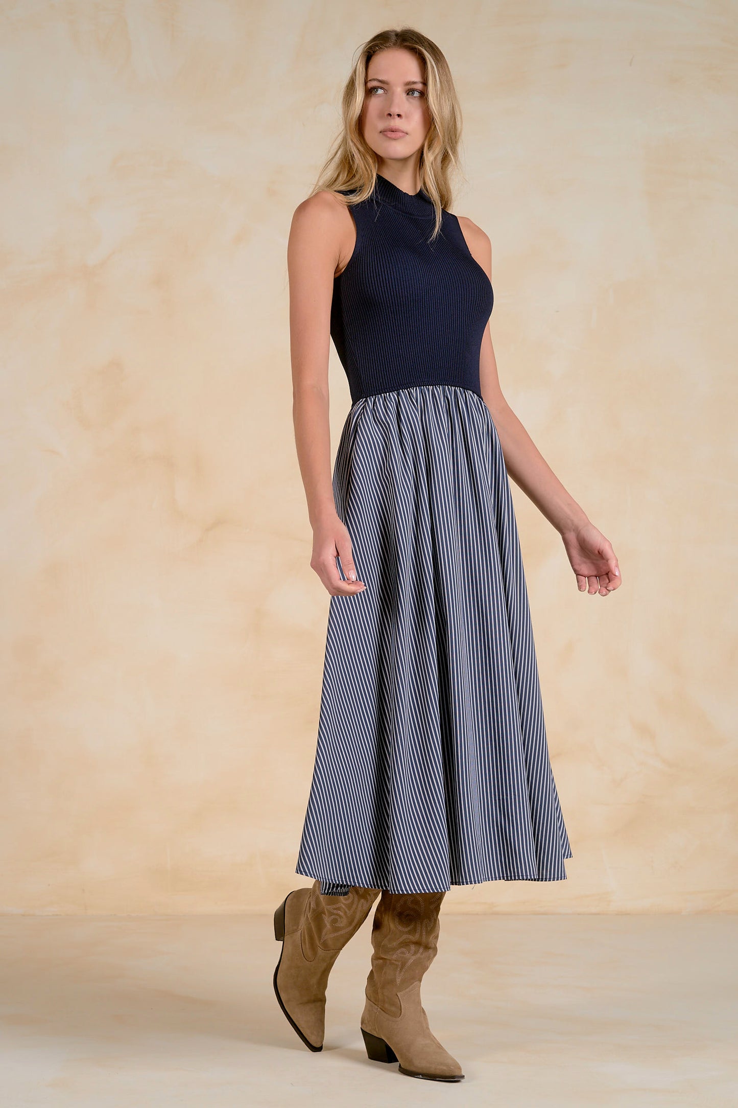 Kathy Mixed Media Dress