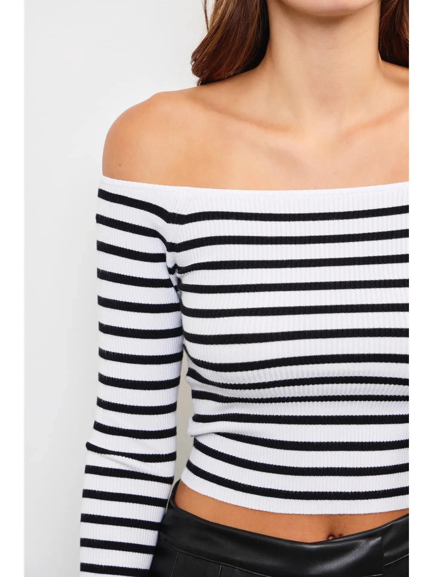 Striped Off Shoulder Top