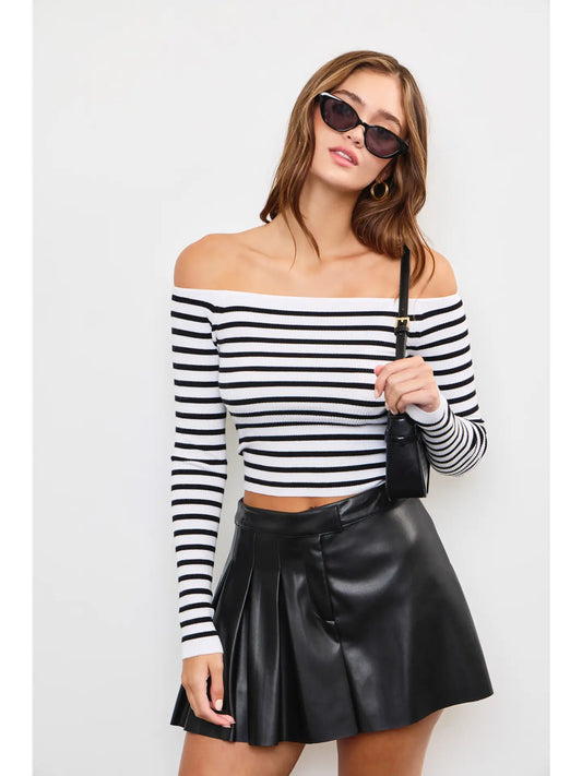 Striped Off Shoulder Top