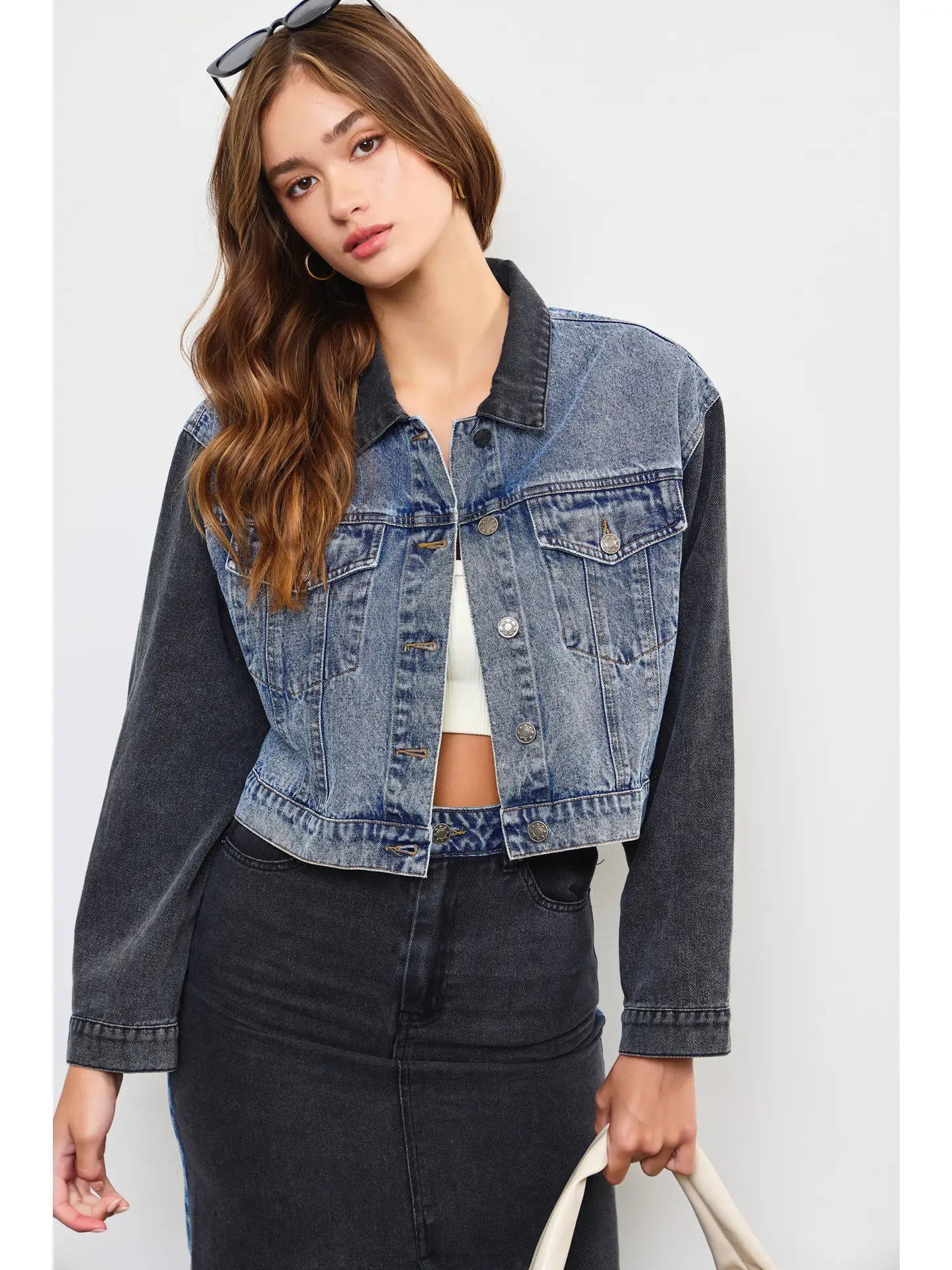 Two Toned Denim Jacket