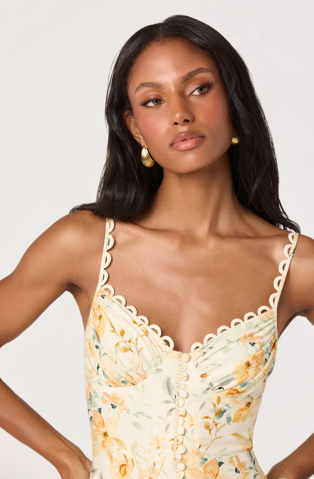 Tazia Scalloped Maxi Dress