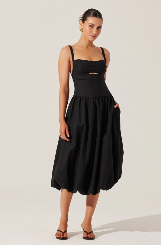 Sleeveless Bubble Midi Dress