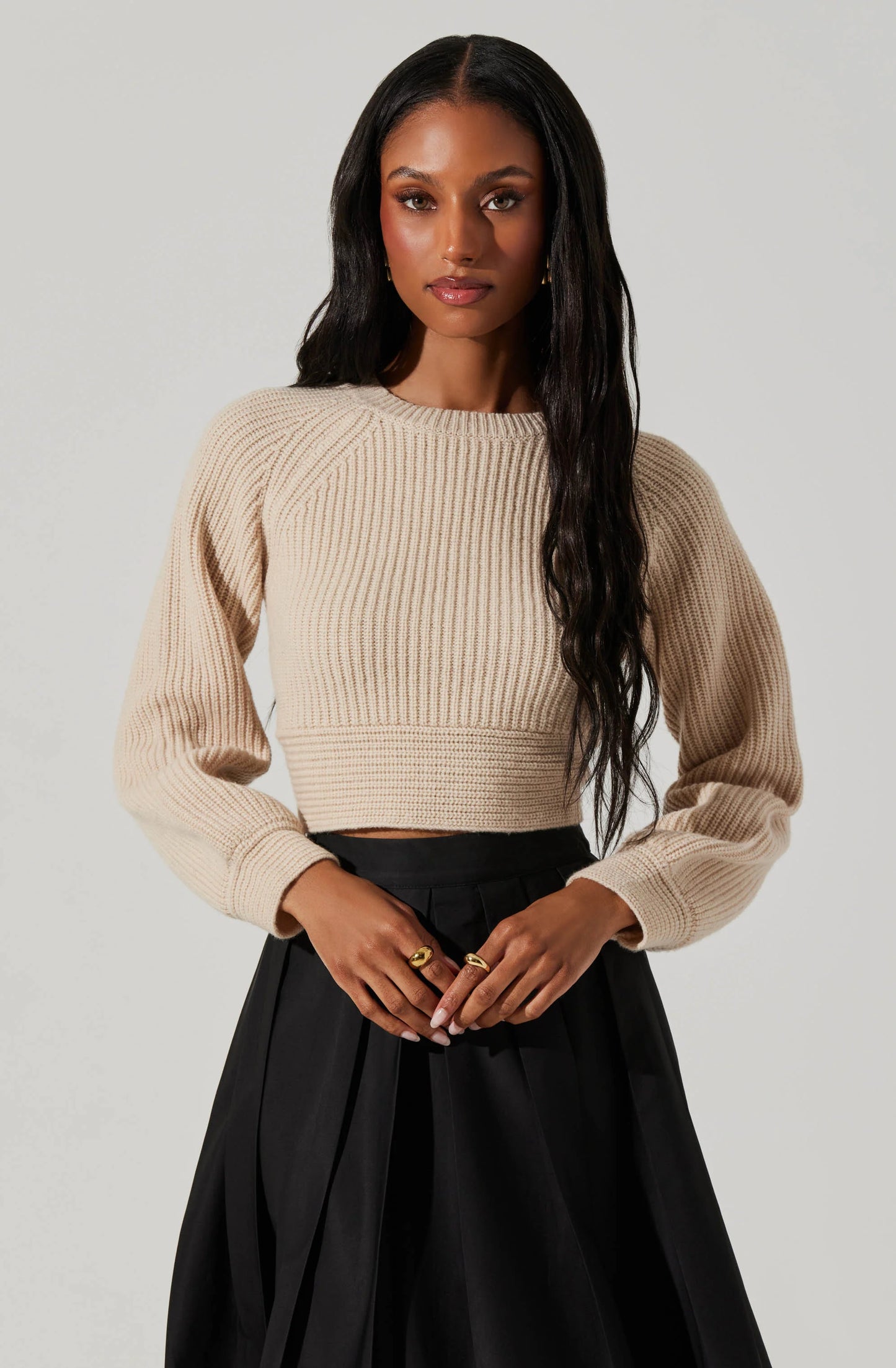 Contrast Bow Back Sweater