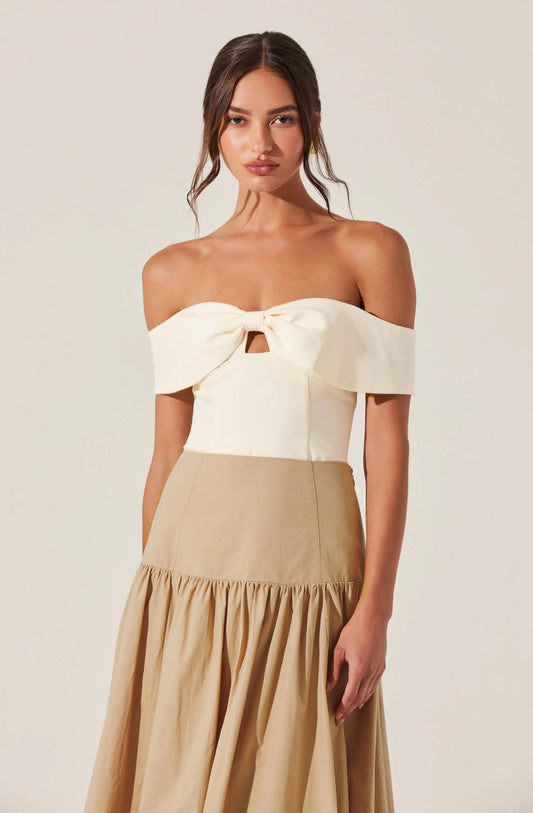 Off Shoulder Bow Top