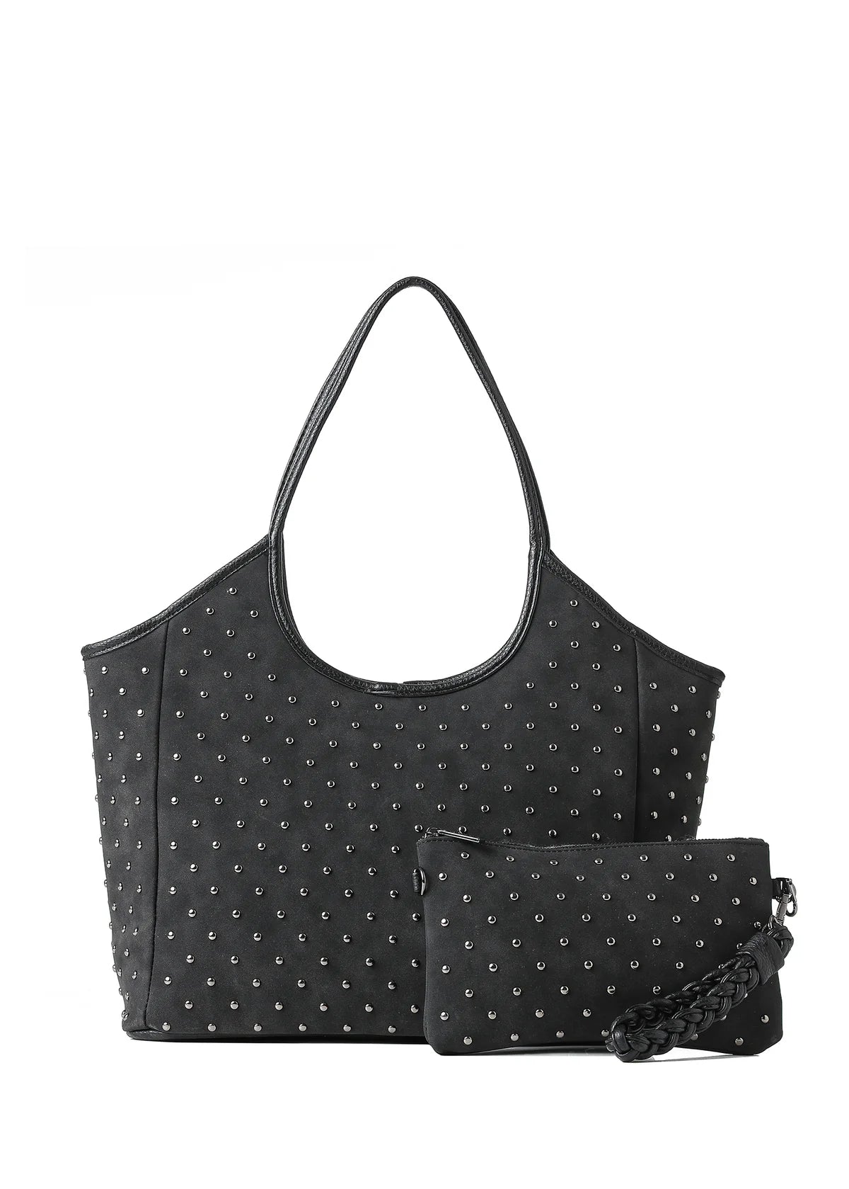 Ellie Suede Studded Tote