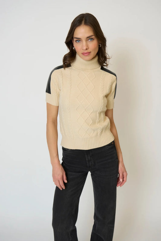 Naomi Short Sleeve Cable T-Neck