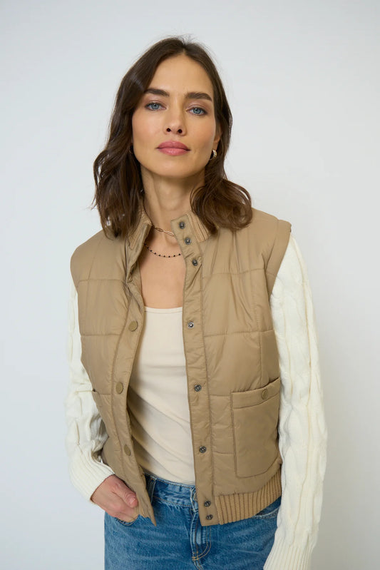 Brady Quilted Mixed Media Jacket